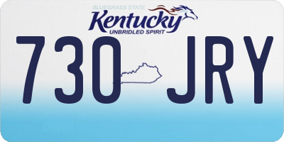 KY license plate 730JRY