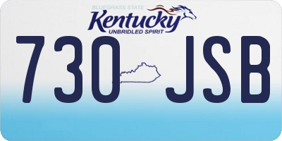 KY license plate 730JSB