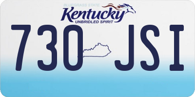 KY license plate 730JSI