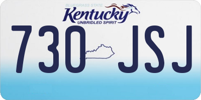KY license plate 730JSJ