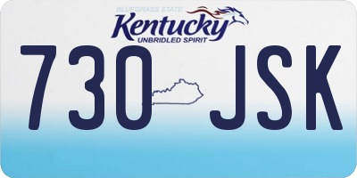 KY license plate 730JSK
