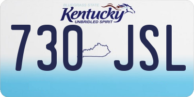 KY license plate 730JSL