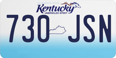KY license plate 730JSN