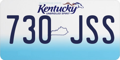 KY license plate 730JSS