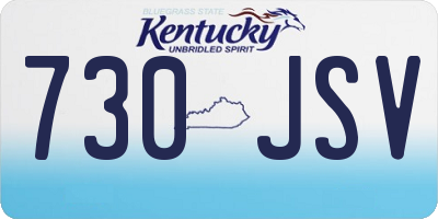 KY license plate 730JSV
