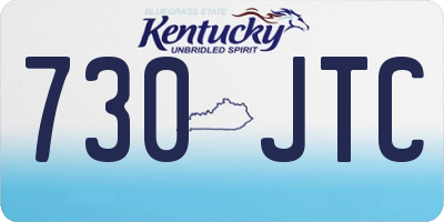 KY license plate 730JTC