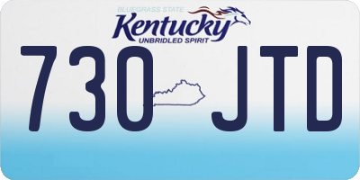 KY license plate 730JTD