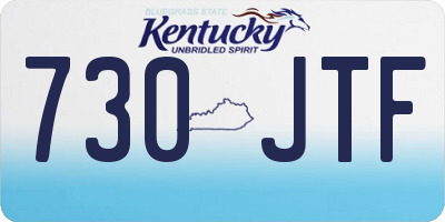 KY license plate 730JTF