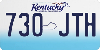 KY license plate 730JTH