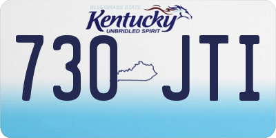 KY license plate 730JTI