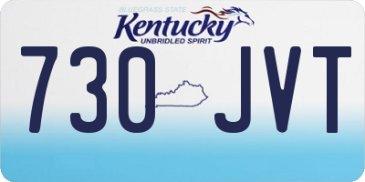 KY license plate 730JVT