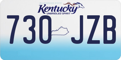 KY license plate 730JZB