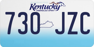 KY license plate 730JZC