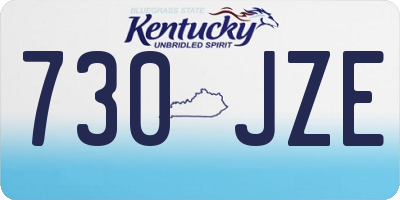 KY license plate 730JZE