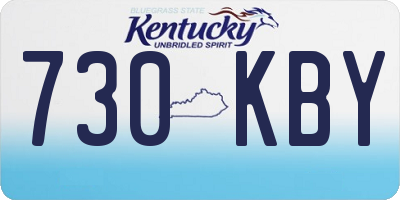 KY license plate 730KBY