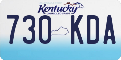 KY license plate 730KDA