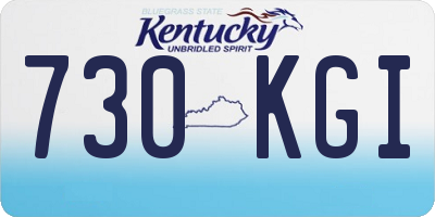 KY license plate 730KGI