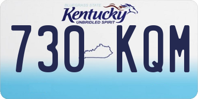 KY license plate 730KQM