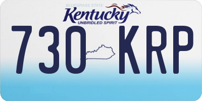 KY license plate 730KRP