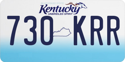KY license plate 730KRR