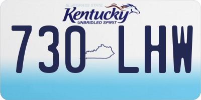 KY license plate 730LHW