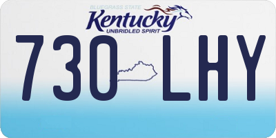 KY license plate 730LHY