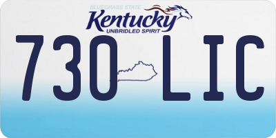 KY license plate 730LIC