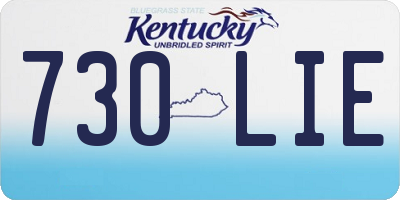 KY license plate 730LIE