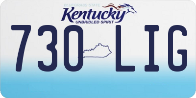 KY license plate 730LIG