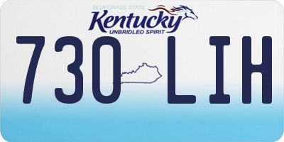 KY license plate 730LIH