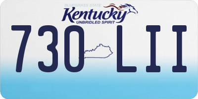 KY license plate 730LII