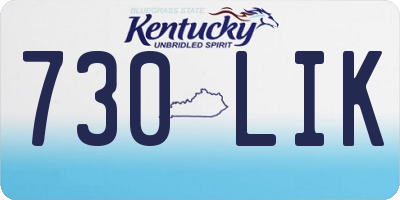 KY license plate 730LIK