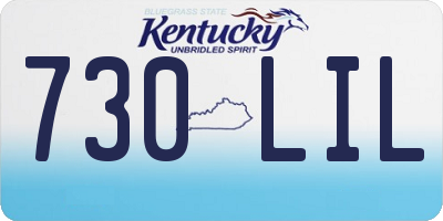 KY license plate 730LIL