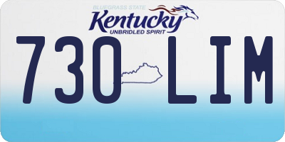 KY license plate 730LIM