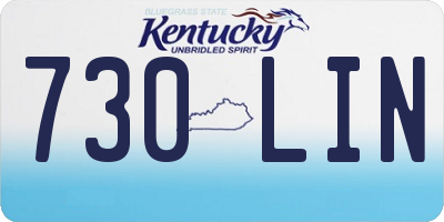 KY license plate 730LIN