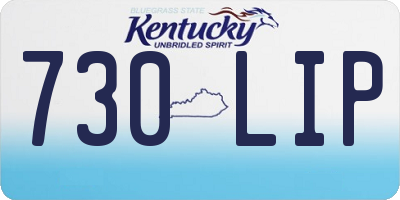 KY license plate 730LIP