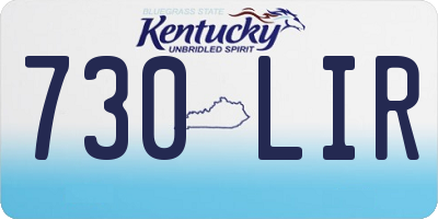 KY license plate 730LIR