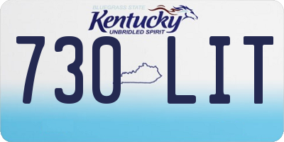 KY license plate 730LIT