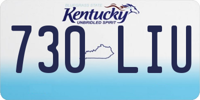 KY license plate 730LIU