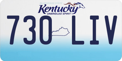 KY license plate 730LIV