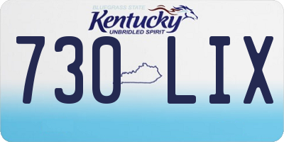 KY license plate 730LIX