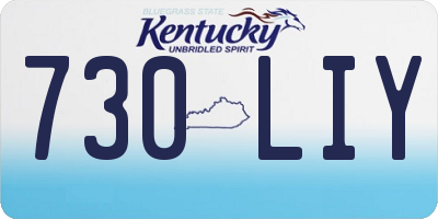 KY license plate 730LIY