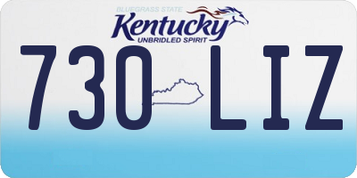 KY license plate 730LIZ