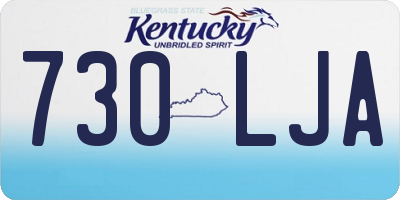 KY license plate 730LJA