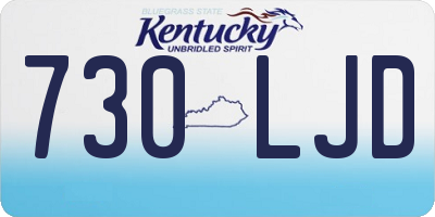 KY license plate 730LJD
