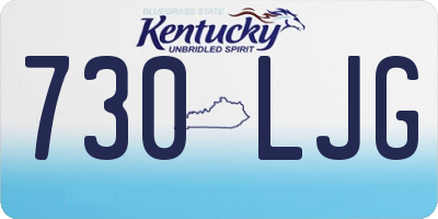 KY license plate 730LJG