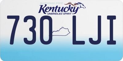 KY license plate 730LJI