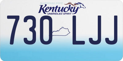KY license plate 730LJJ