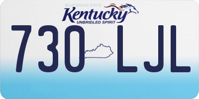 KY license plate 730LJL
