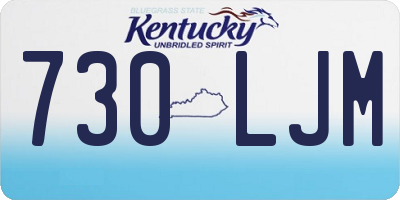 KY license plate 730LJM